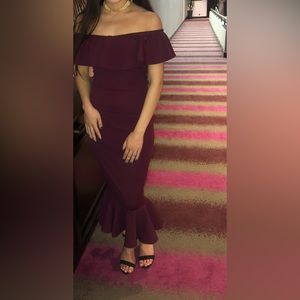 Off the shoulder cocktail dress